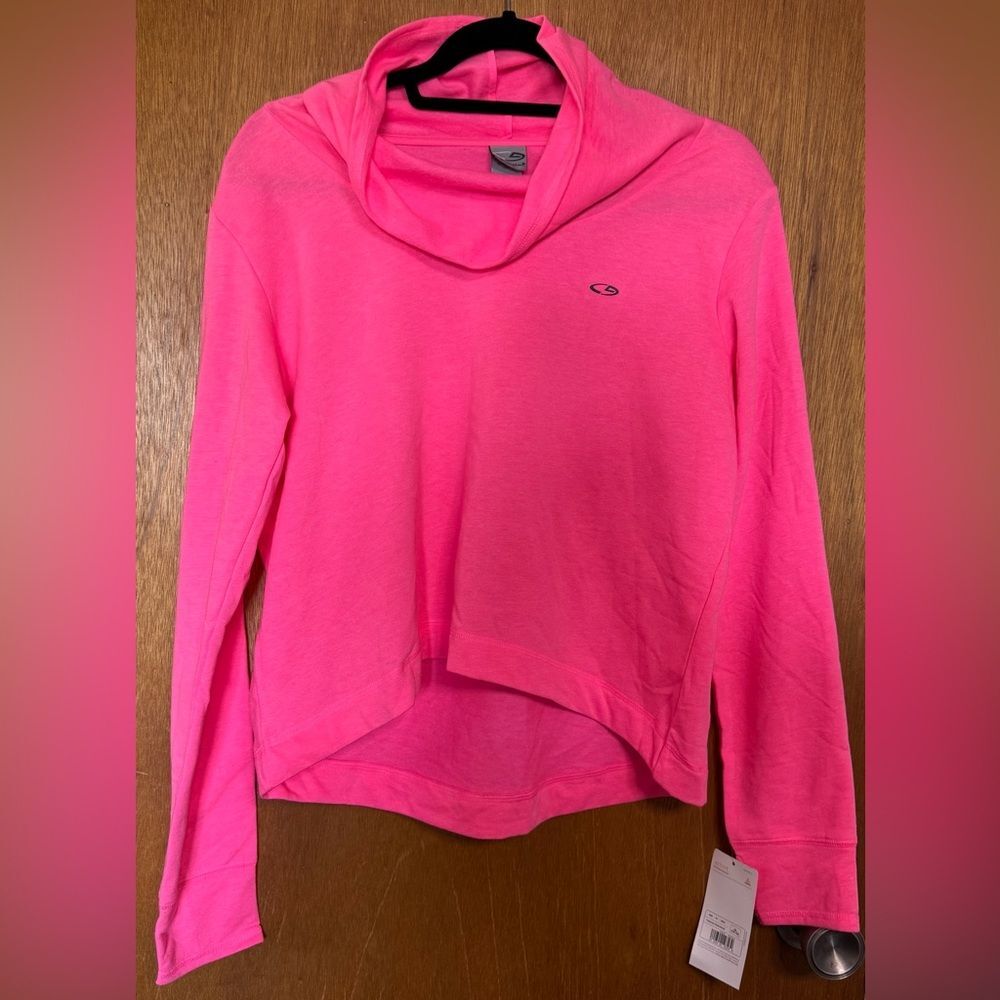 NWT Girls C9 by Champions Pink Athletic Top with Thumb Holes